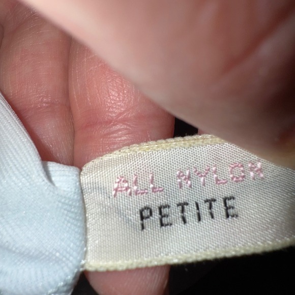 Vintage Shadowline Petite Nightgown & Slip Lace Trim Sheer Nylon Baby Blue bride - Picture 5 of 10